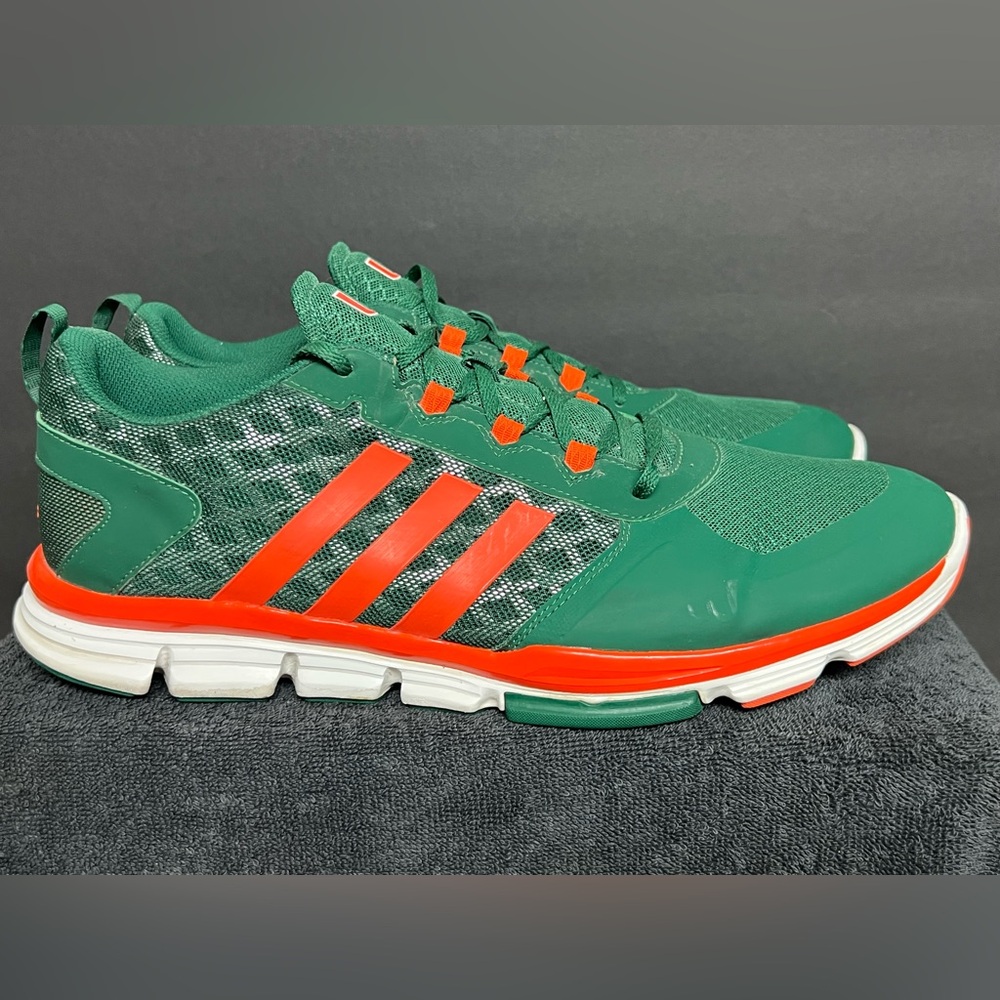 Adidas SPEED TRAINERS Player Issued Miami Hurricanes TEAM EXCLUSIVE SIZE 16 RARE - Picture 2 of 11